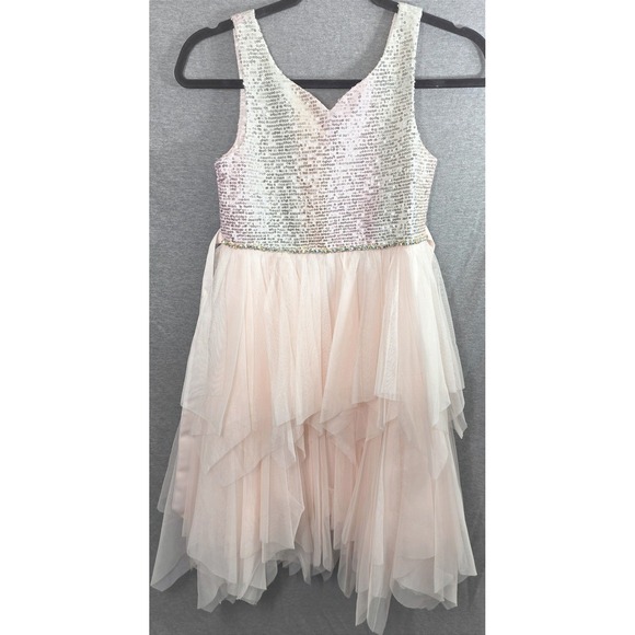 american princess sequin dress NEW GIRLS AMERICAN PRINCESS FORMAL PINK SPARKLE SEQUIN DRESS NWT $60